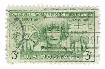 United States / 1949 / First Gubernatorial Election in Puerto Rico (3 Cents)
