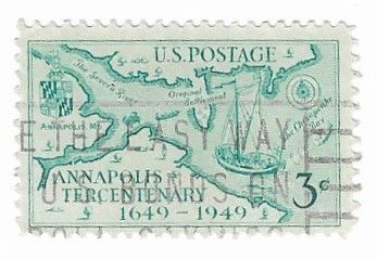 United States / 1949 / Annapolis Tercentenary (3 Cents)