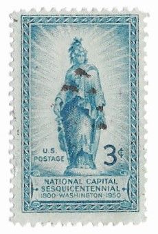United States / 1950 / Statue of Freedom On Capital Dome (3 Cents)
