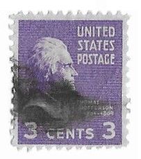 United States / 1938 / Thomas Jefferson (3 Cents)