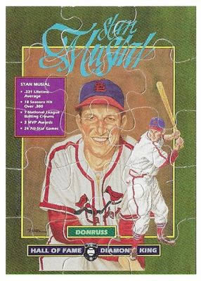 Musial, Stan / 1988 St. Louis Cardinals / Donruss Puzzle Card
