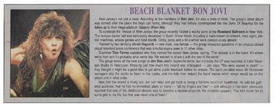 Bon Jovi / Beach Blanket Bon Jovi / 1988