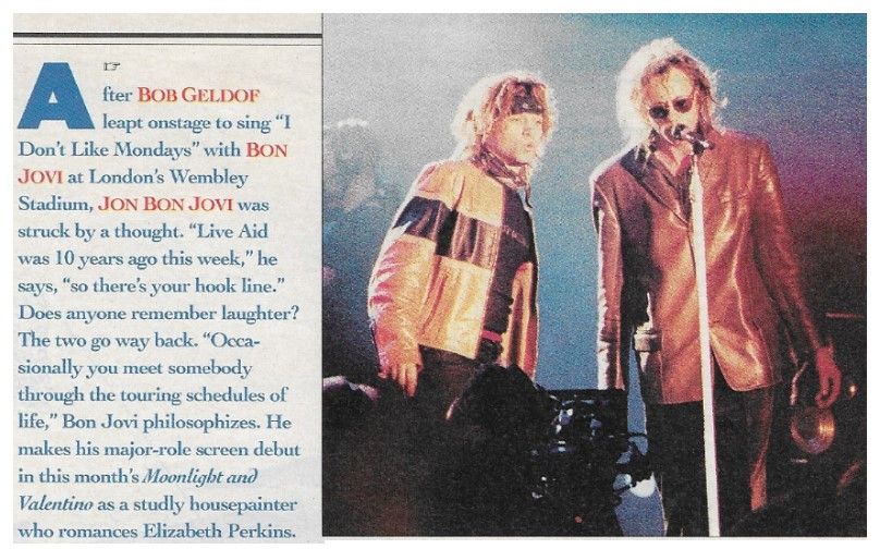 Geldof, Bob / London, UK - Wembley Stadium - with Jon Bon Jovi (1995)