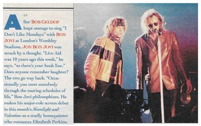 Geldof, Bob / London, UK - Wembley Stadium - with Jon Bon Jovi (1995)