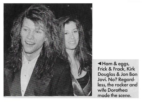 Bon Jovi, Jon / Rocker and Wife Dorothea Made the Scene / 1990