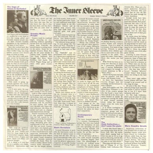 Columbia / The Inner Sleeve (1972) / Volume: 72 F