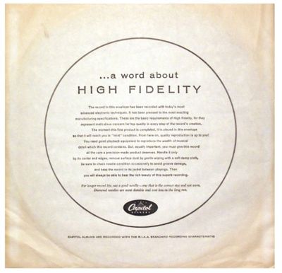 Capitol / A Word About High Fidelity (1956)