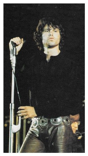 Doors, The / Jim Morrison On Stage-Black Leather Pants and Shirt / 1968