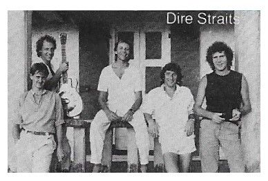 Dire Straits / Group Photo - Mark at Upper Left with Guitar