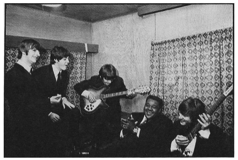 Beatles, The / New Orleans, LA - City Park Stadium Backstage - with Fats Domino (1964)