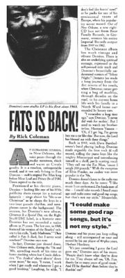 Domino, Fats / Fats Is Back! / 1993