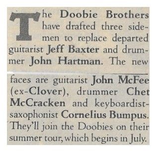 Doobie Brothers, The / Drafted Three Sidemen / 1979
