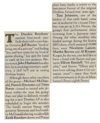 Doobie Brothers, The / New Lineup / 1979