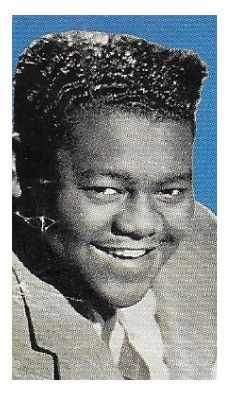 Domino, Fats / Closeup - Smiling - Wearing Suit - Blue Background / 1956
