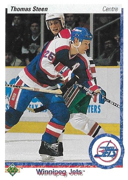 Steen, Thomas / 1990-91 Winnipeg Jets / Upper Deck #94 / French