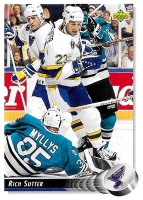 Sutter, Rich / 1992-93 St. Louis Blues / Upper Deck #143