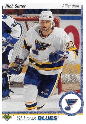 Sutter, Rich / 1990-91 St. Louis Blues / Upper Deck #328 / French