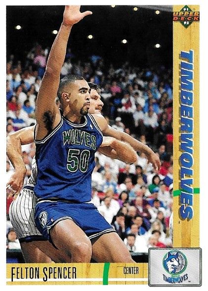Spencer, Felton / 1991-92 Minnesota Timberwolves / Upper Deck #305