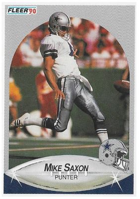 Saxon, Mike / 1990 Dallas Cowboys / Fleer #394