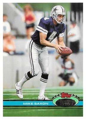 Saxon, Mike / 1991 Dallas Cowboys / Stadium Club #456