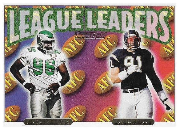 Simmons, Clyde / 1993 Philadelphia Eagles / Topps #218 / with Leslie O'Neal