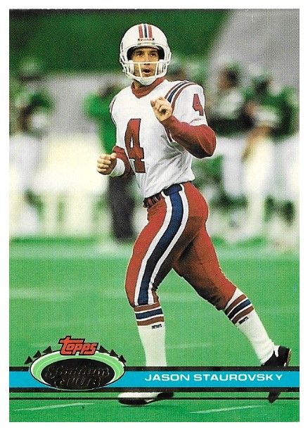Staurovsky, Jason / 1991 New England Patriots / Stadium Club #17