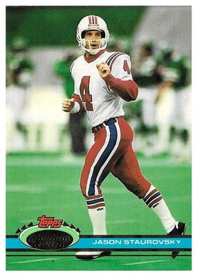 Staurovsky, Jason / 1991 New England Patriots / Stadium Club #17