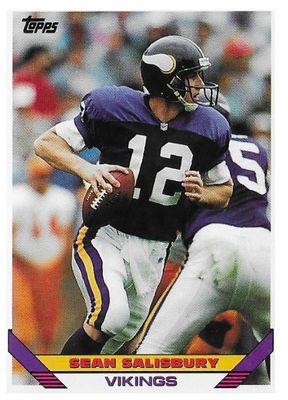Salisbury, Sean / 1993 Minnesota Vikings / Topps #72