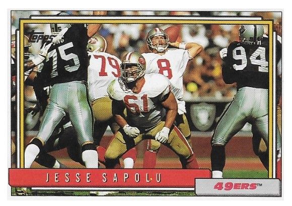 Sapolu, Jesse / 1992 San Francisco 49ers / Topps #146
