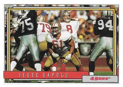 Sapolu, Jesse / 1992 San Francisco 49ers / Topps #146