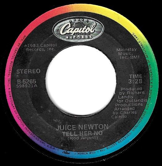 Newton, Juice / Tell Her No / Capitol B-5265
