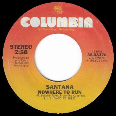Santana / Nowhere to Run / Columbia 38-03376