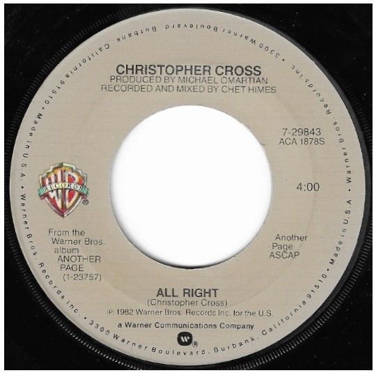 Cross, Christopher / All Right / Warner Bros. 7-29843