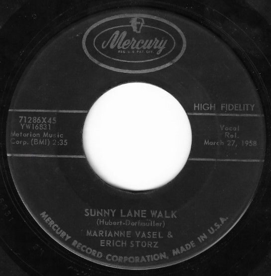 Vasel, Marianne (+ Erich Storz) / Sunny Lane Walk / Mercury 71286X45