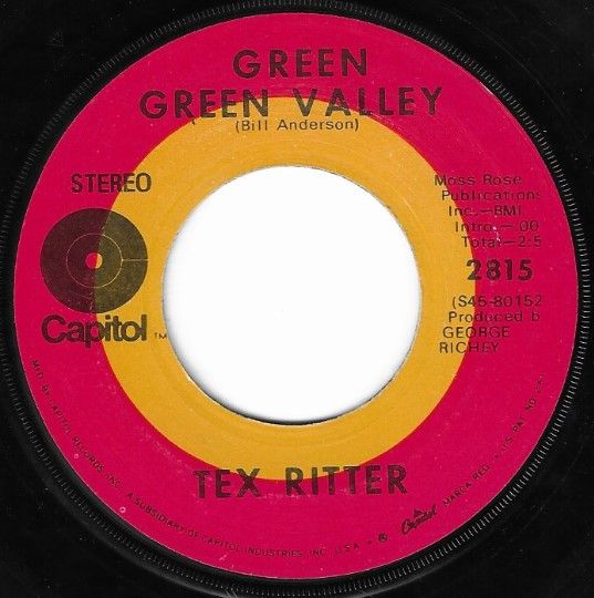 Ritter, Tex / Green Green Valley / Capitol 2815