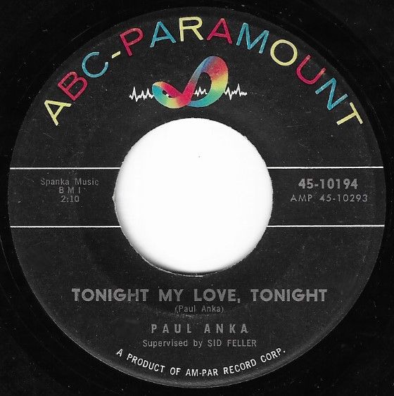 Anka, Paul / Tonight My Love, Tonight / ABC-Paramount 45-10194
