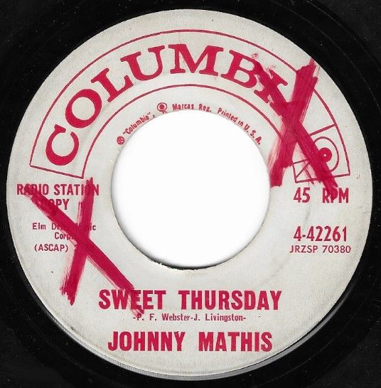 Mathis, Johnny / Sweet Thursday / Columbia 4-42261 / Promo