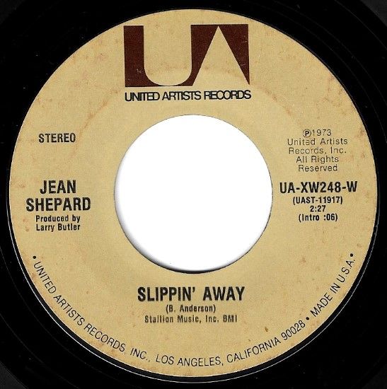 Shepard, Jean / Slippin&#39; Away / United Artists UA-XW248-W