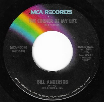 Anderson, Bill / The Corner of My Life / MCA 40070