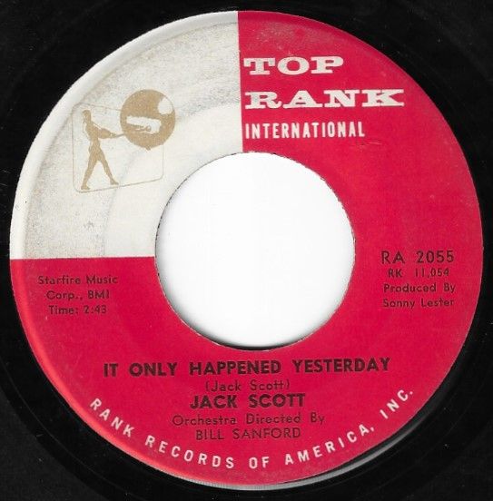 Scott, Jack / It Only Happened Yesterday / Top Rank International RA-2055