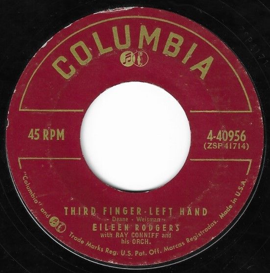 Rodgers, Eileen / Third Finger - Left Hand / Columbia 4-40956