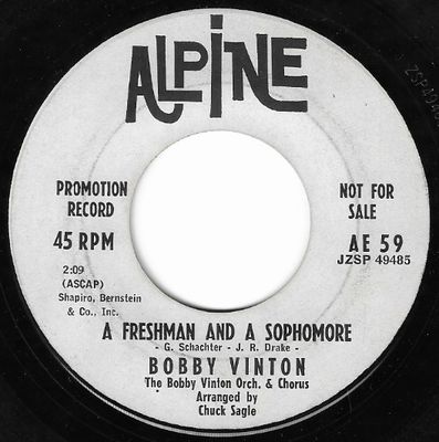 Vinton, Bobby / A Freshman and a Sophomore / Alpine AE-59 / Promo