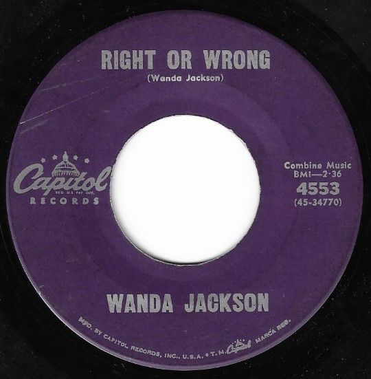 Jackson, Wanda / Right Or Wrong / Capitol 4553