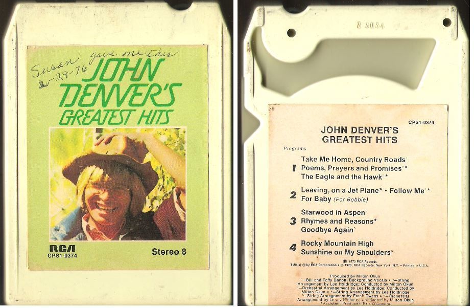 Denver, John / Greatest Hits (1973) / RCA CPS1-0374 (8-Track Tape)
