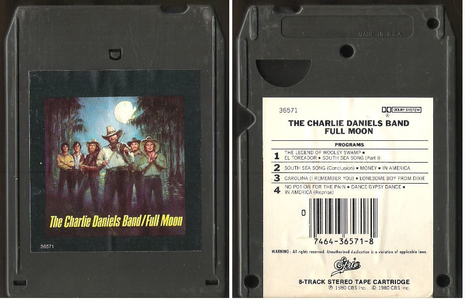 Daniels, Charlie (Band) / Full Moon (1980) / Epic FEA-36571 (8-Track Tape)