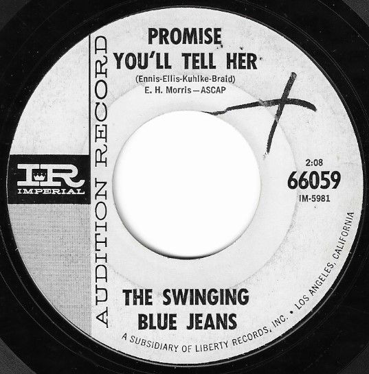 Swinging Blue Jeans, The / Promise You&#39;ll Tell Her / Imperial 66059 / Promo