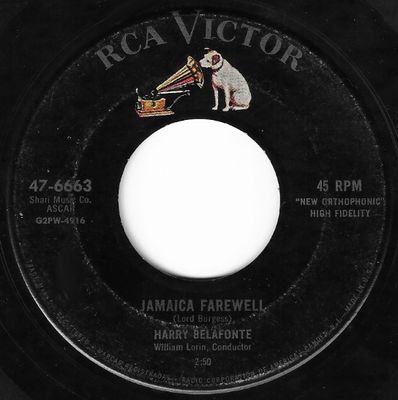 Belafonte, Harry / Jamaica Farewell / RCA Victor 47-6663
