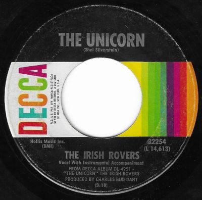 Irish Rovers, The / The Unicorn / Decca 32254