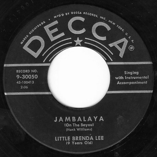 Lee, Brenda / Jambalaya (On the Bayou) / Decca 9-30050
