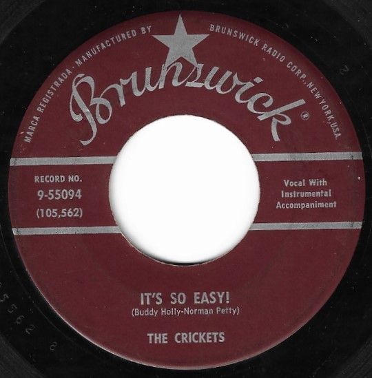 Crickets, The / It&#39;s So Easy! / Brunswick 9-55094
